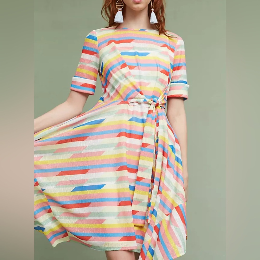 Anthropologie Carrie Tie-Waist Dress